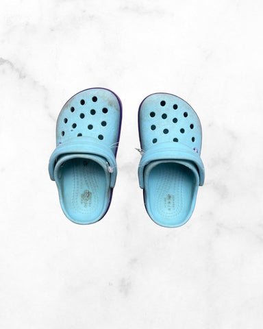 crocs ♡ 7 ♡ aqua & purple classic clogs