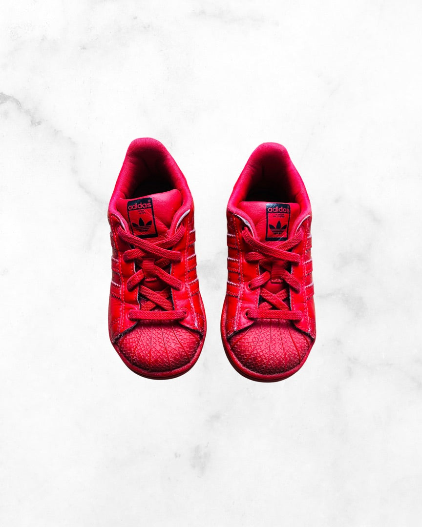 adidas ♡ 9 ♡ red superstar low