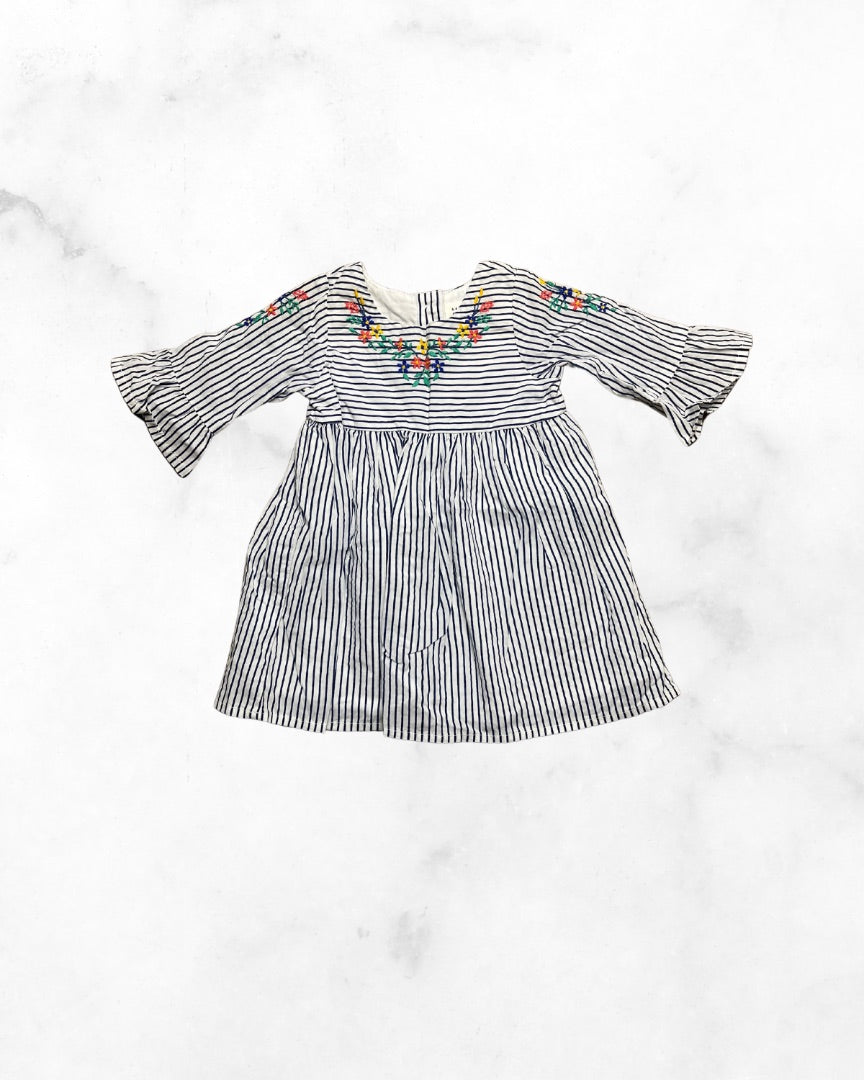 gap ♡ 6-12 mo ♡ striped floral trim dress