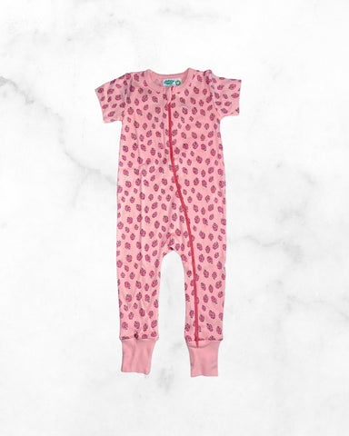 parade organics ♡ 2t ♡ salmon raspberry sleep romper