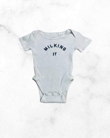 claude & co ♡ 3-6 mo ♡ ribbed milking it bodysuit