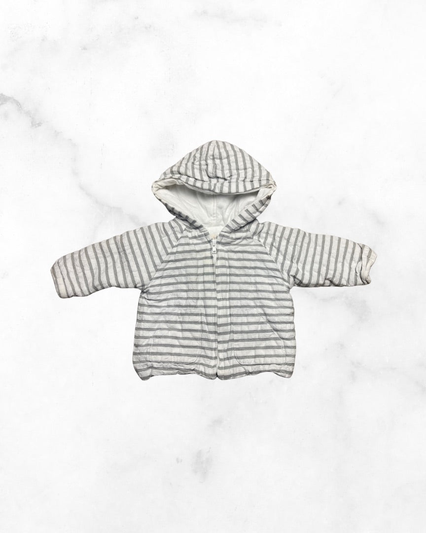 zara ♡ 1-3 mo ♡ striped zip jacket