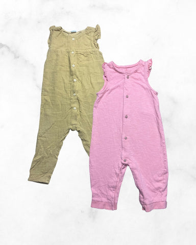 h&m/m&s ♡ 12-18 mo ♡ ruffle tank romper bundle