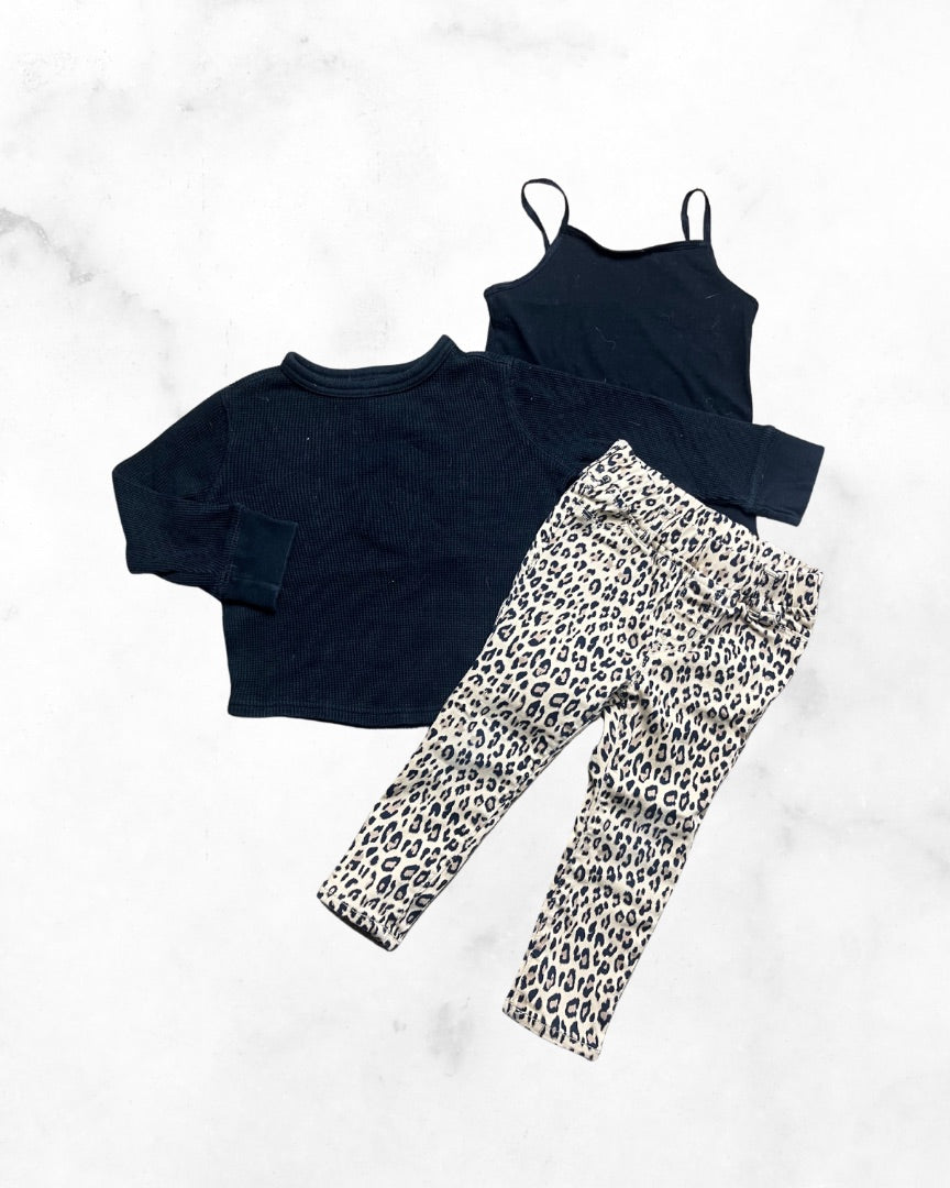 gap/old navy ♡ 2t ♡ skinny stretch cheetah denim bundle