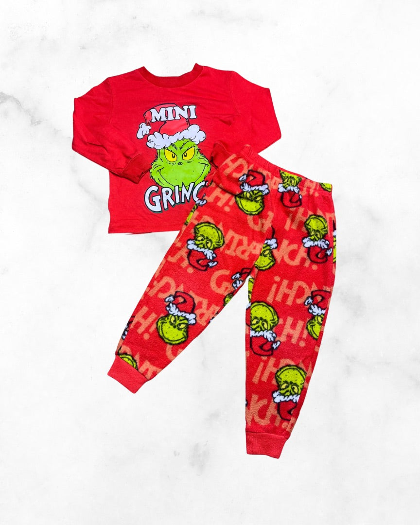 dr. seuss ♡ 2t ♡ red mini grinch pj set