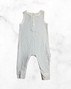 miles ♡ 9 mo ♡ striped blue stitch henley tank romper