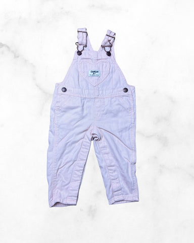 oshkosh ♡ 6 mo ♡ pale pink heart pocket overalls