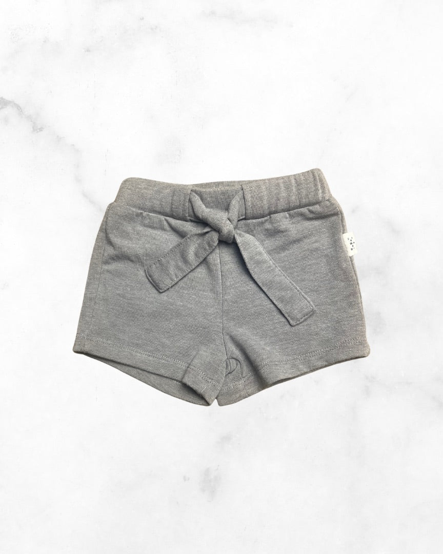 gagou tagou ♡ 6 mo ♡ grey cotton tie shorts