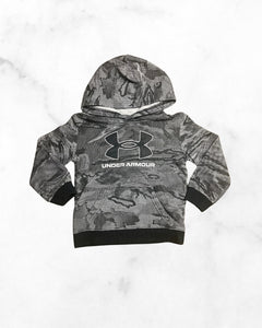 under armour ♡ 4t ♡ black rival fleece big logo camo hoodie