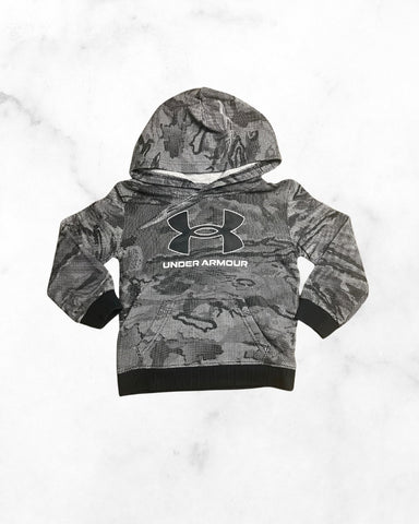 under armour ♡ 4t ♡ black rival fleece big logo camo hoodie