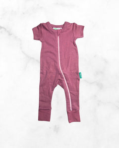 parade organics ♡ 0-3 mo ♡ pink short sleeve sleep romper