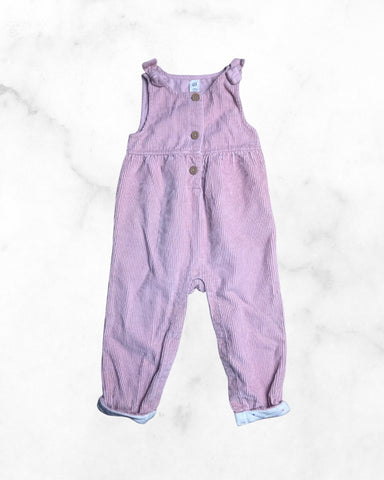 gap ♡ 18-24 mo ♡ pink corduroy polkadot cuff romper