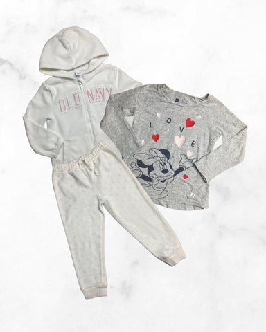 gap x disney/old navy ♡ 4t ♡ minnie mouse heart fleece set