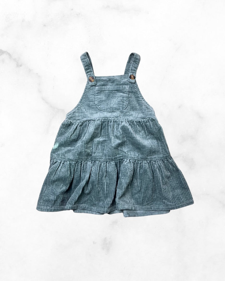 zara ♡ 18-24 ♡ teal cord tiered jumper