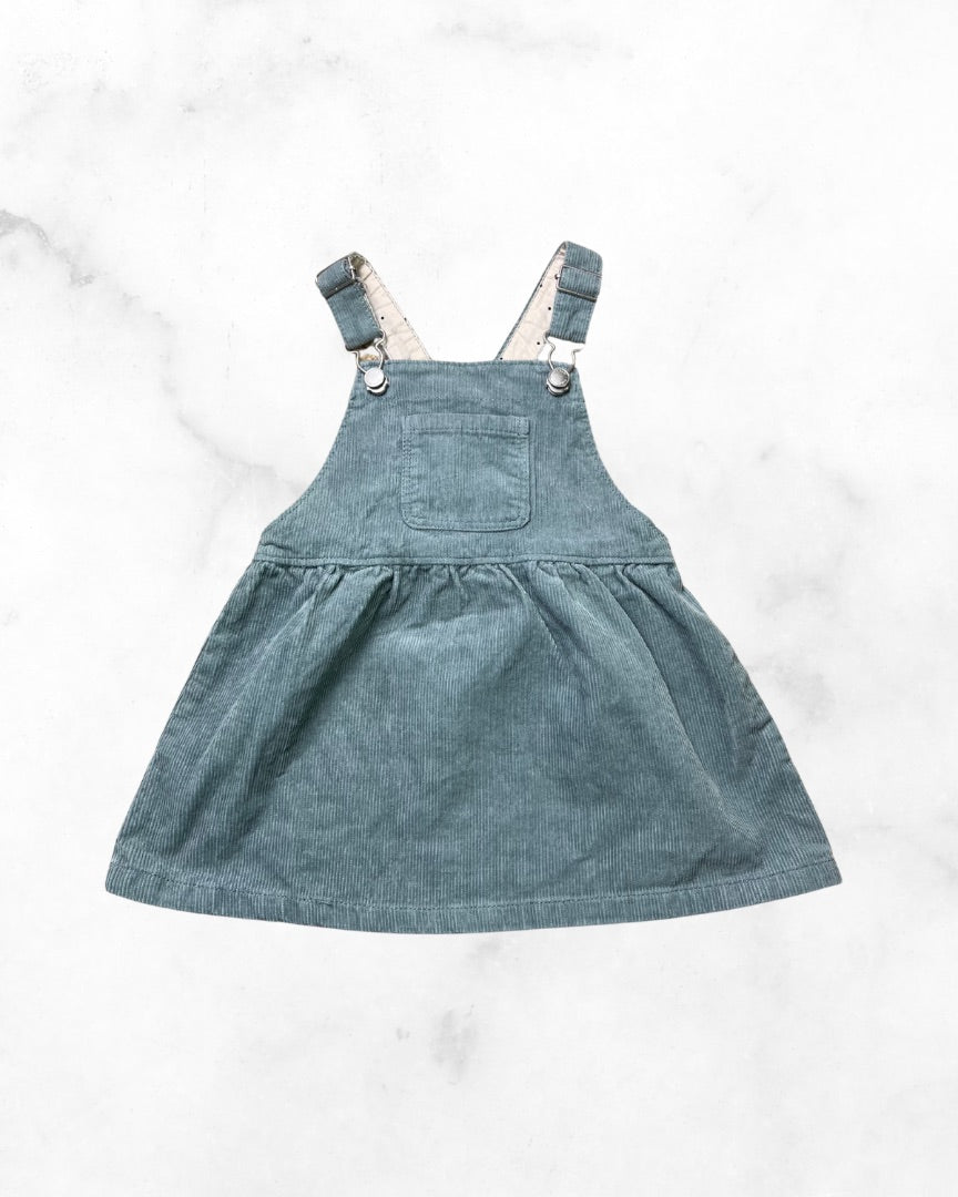 zara ♡ 18-24 mo ♡ teal cord jumper w/polka dot lining