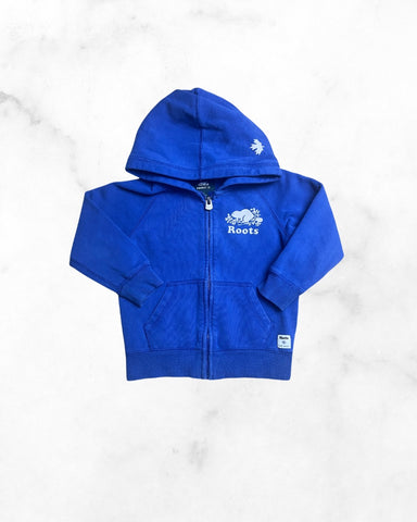 roots ♡ 4t ♡ blue zip up hoodie