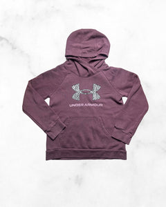 under armour ♡ 10-12 ♡ purple big logo rival fleece hoodie