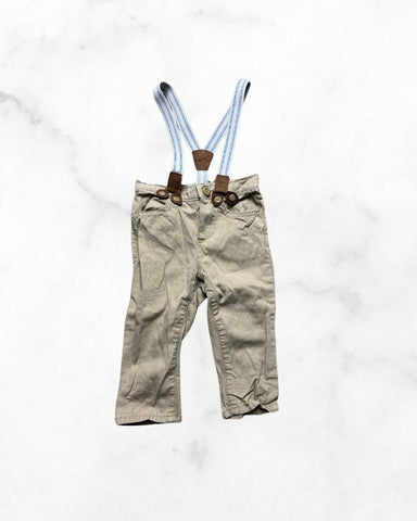 baby b'gosh ♡ 12 mo ♡ chinos with suspenders