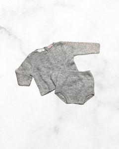 zara ♡ 1-3 mo ♡ grey knit bloomer set