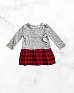 gap ♡ 12-18 mo ♡ buffalo plaid peplum dress