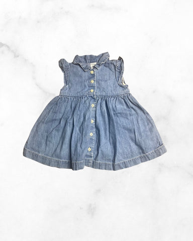 gap ♡ 6-12 mo ♡ collard denim dress