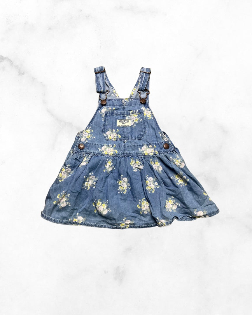 oshkosh ♡ 2t ♡ floral chambray jumper