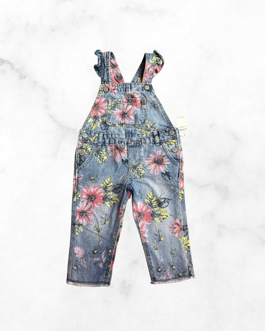 gap ♡ 18-24 mo ♡ floral denim overalls
