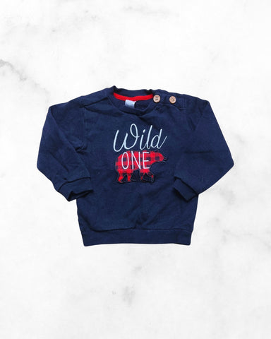 the littlest ♡ 18-24 mo ♡ wild one buffalo bear crew