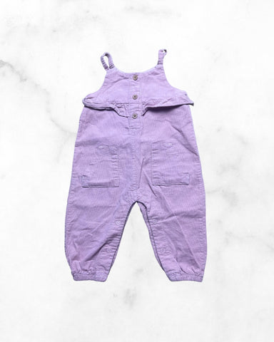 blumind ♡ 6mo ♡ pink corduroy ruffle tank romper w/pockets