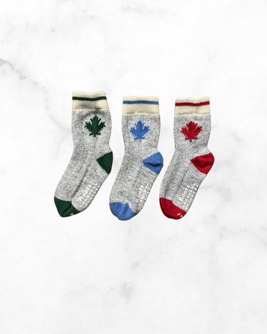 roots ♡ 12-24 mo ♡ 3-pack maple cabin socks bundle