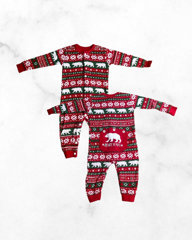 little blue house ♡ 12-18 mo ♡ beary xmas snap pjs