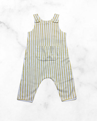 pehr ♡ 0-3 mo ♡ marigold stripes away pocket overalls