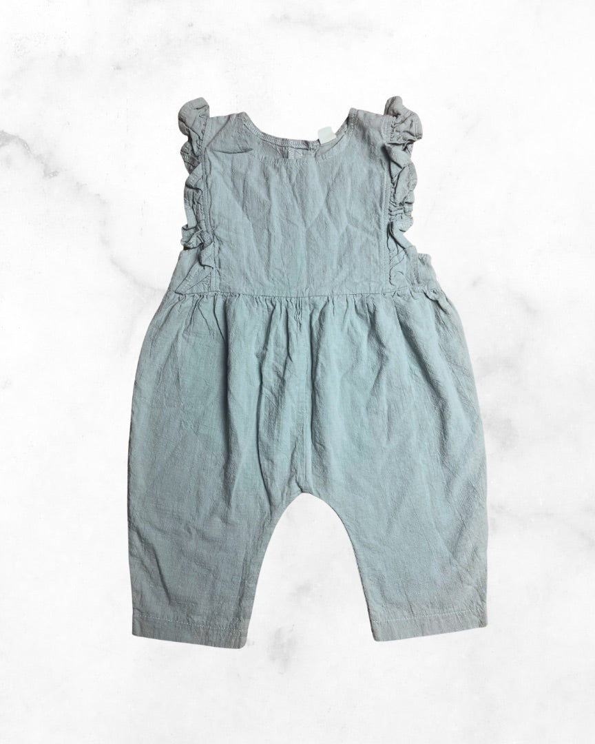 unknown ♡ 24 mo ♡ ocean mist ruffle tank romper