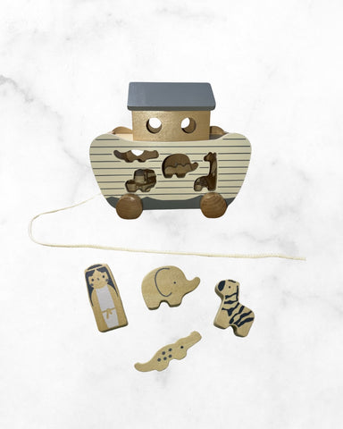 pottery barn ♡ o/s ♡ noahs ark wooden toy set