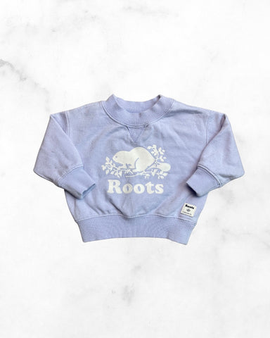 roots ♡ 3-6 mo ♡ pastel purple sparkle crewneck sweatshirt