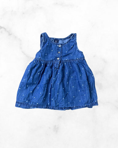 gap ♡ 6-12 mo ♡ henley polka dot tank dress