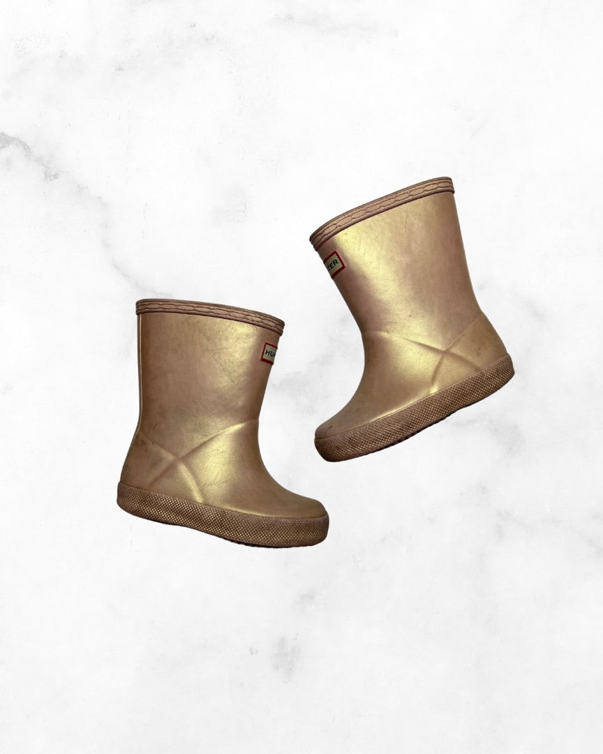 hunter ♡ 6 ♡ metallic pink rain boot