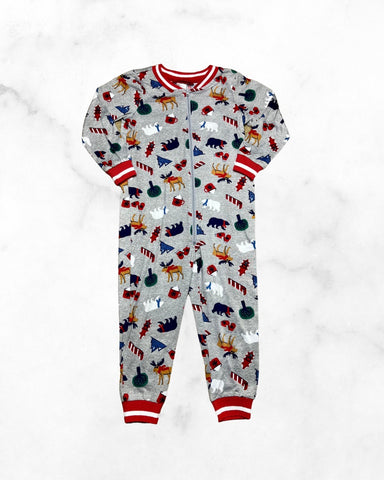 holiday #famjams ♡ 4t ♡ winter moose sleep romper