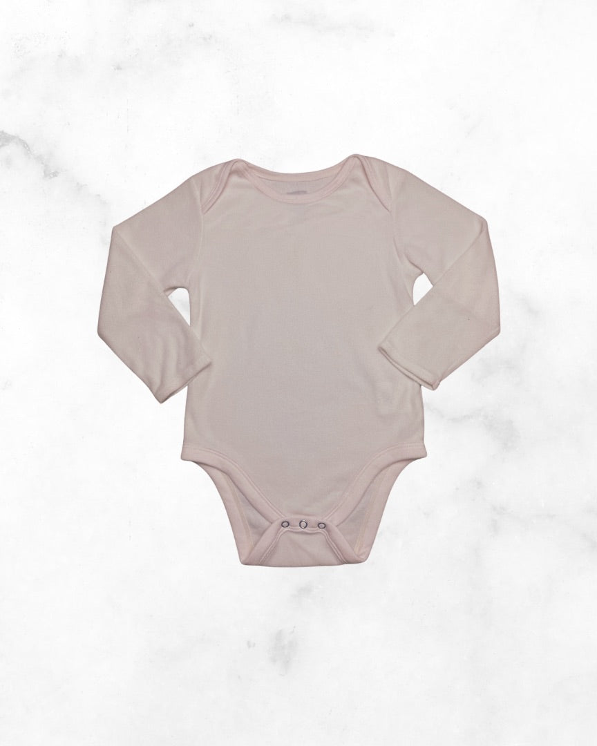 mec ♡ 24 mo ♡ pale pink fleece bodysuit
