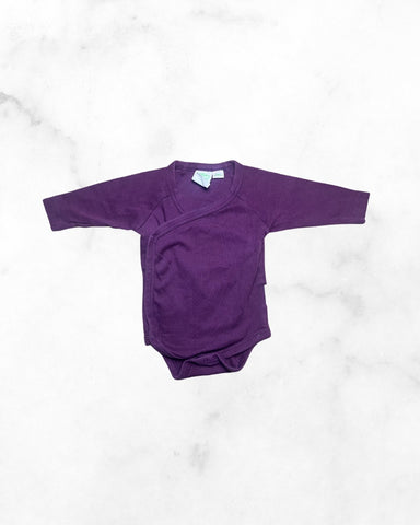 parade organics ♡ 6-12 mo ♡ plum kimono bodysuit