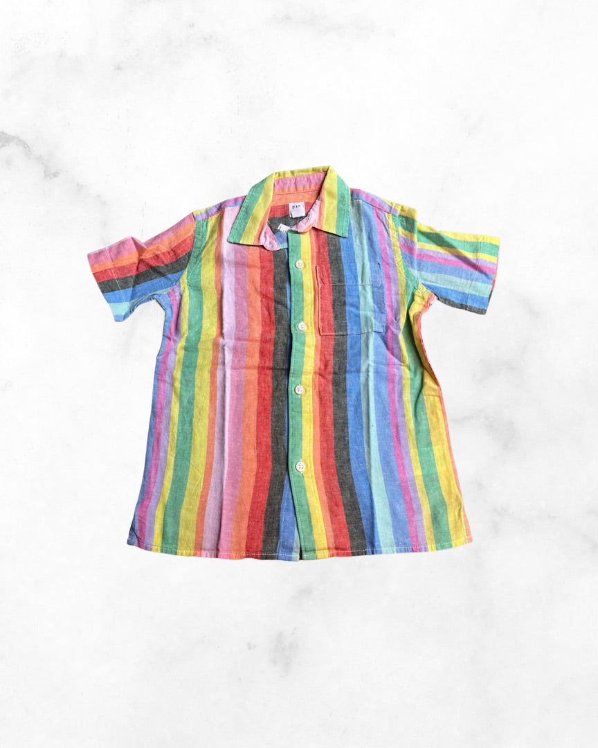 gap ♡ 4-5y ♡ rainbow button up shirt