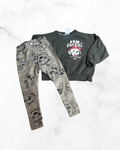 zara ♡ 4-5y ♡ army green marshall paw patrol set