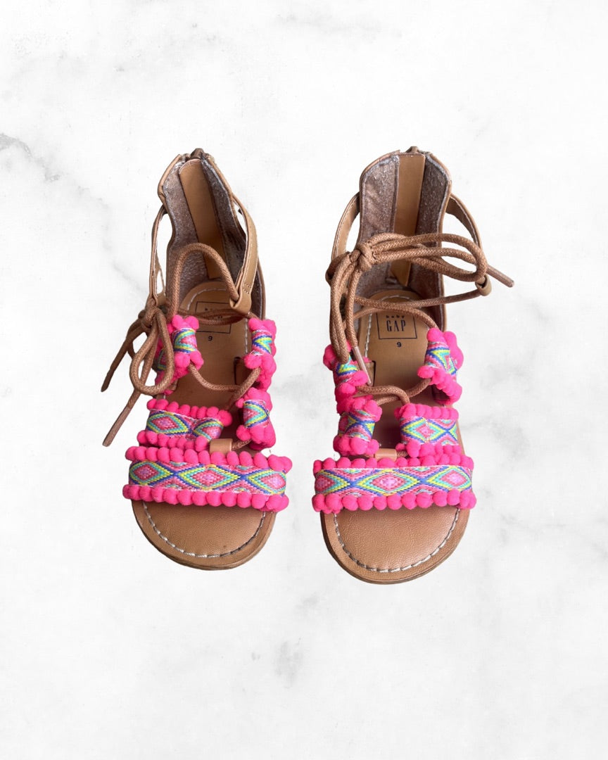 gap ♡ 9 ♡ neon aztec sandals