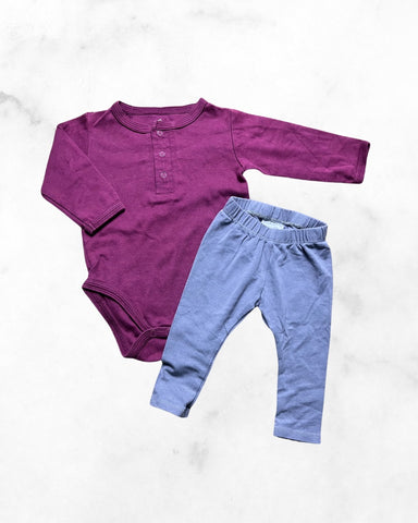 cotton ginny/jax&lennon ♡ 3-6 mo ♡ henley & legging bundle