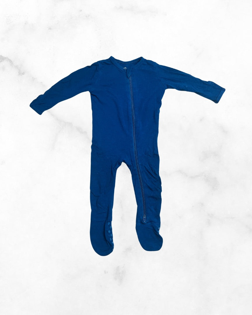 ry & pen ♡ 3-6 mo ♡ deep blue zip sleeper