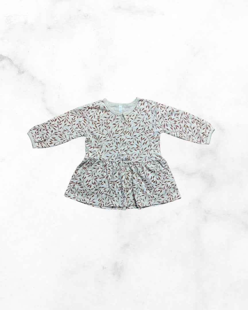 leaf print peplum dress ♡ 3-6 mo ♡