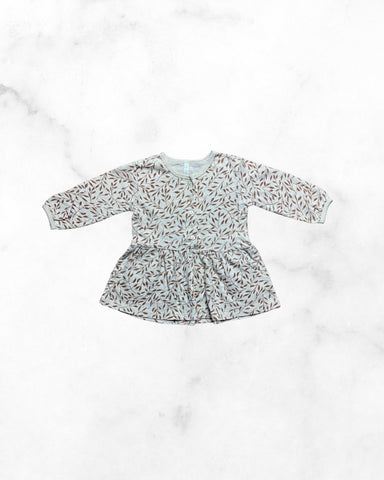 leaf print peplum dress ♡ 3-6 mo ♡