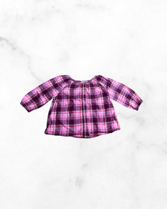 gap ♡ 6 ♡ pink plaid button up
