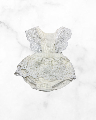 unknown ♡ 3-6 mo ♡ lace boho romper