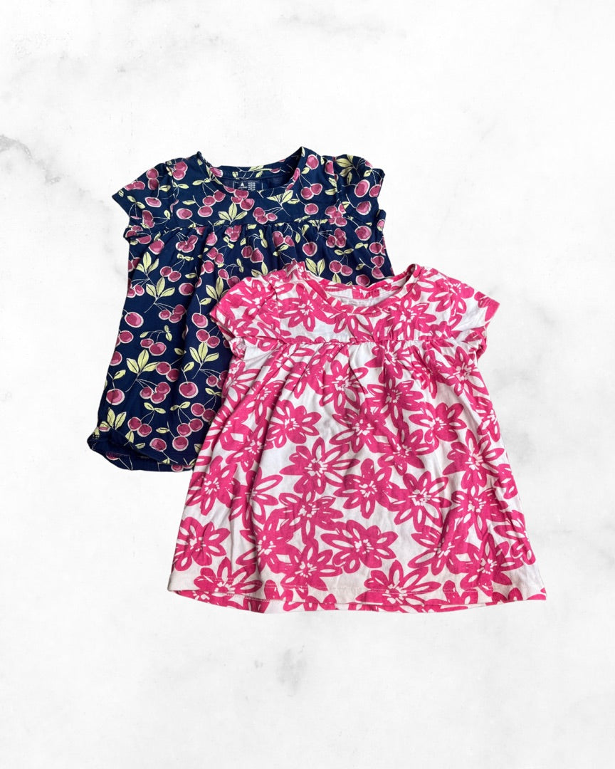 gap ♡ 2t ♡ cherry peplum tee bundle